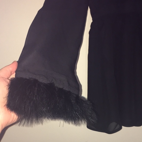 πHOST PICK!ππ€πGorgeous Poly Chiffon Pegnoir with Faux Marabou Trimπ€π - Picture 5 of 9